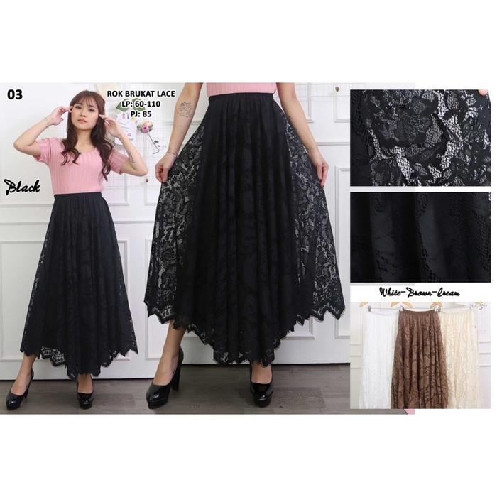 ROK brukat panjang rok import