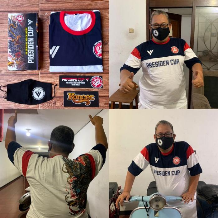 Unik Kaos Presiden Cup 6 Bonus Masker BNR Diskon