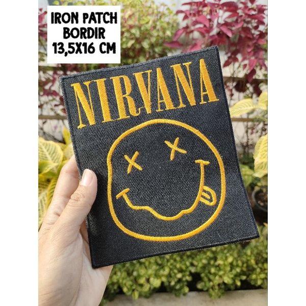 Iron Patch Bordir Nirvana Jumbo Patch Iron Bordil Tempel Bordiran
