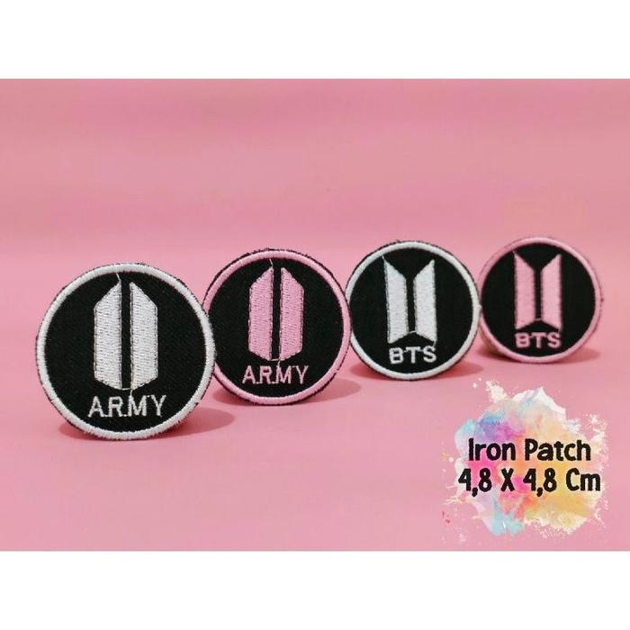 Iron Patch Full Bordir BTS ARMY Patch Iron Premium Emblem Bordir