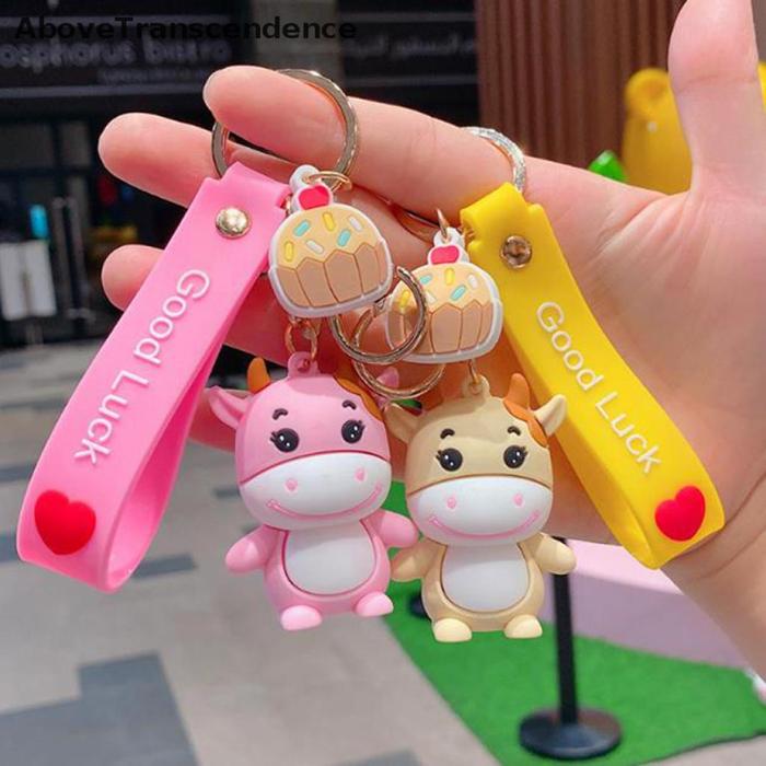 Gantungan Kunci Bentuk Boneka Sapi Untuk Aksesoris Tas Wanita