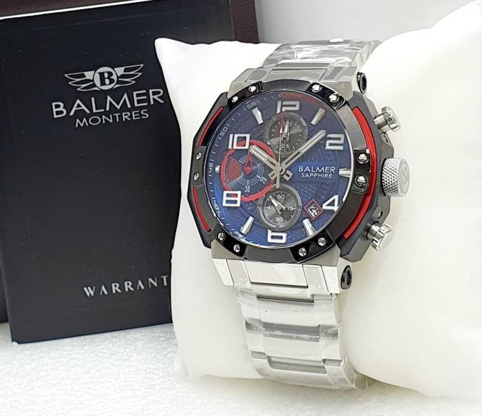 Jam Tangan Pria Balmer 8145 Chronograph Stainless Sapphire Original