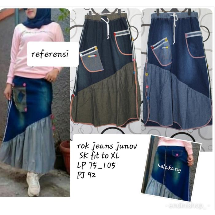 Rok Jeans Model Junnov Combine Stretch Denim Unik