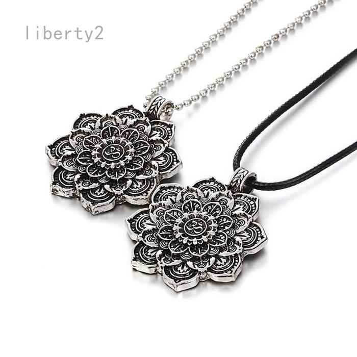 1 Pc Kalung Liontin Jimat Meditasi Buddha Tibet Mandala Yoga