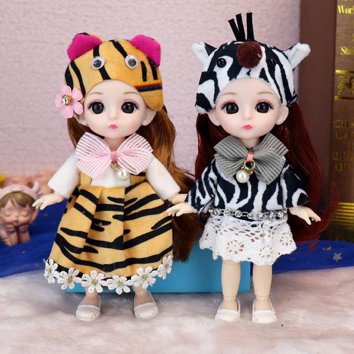 Set Mainan Boneka Barbie 17cm + Baju + Sepatu Untuk Hadiah Ulang Tahun