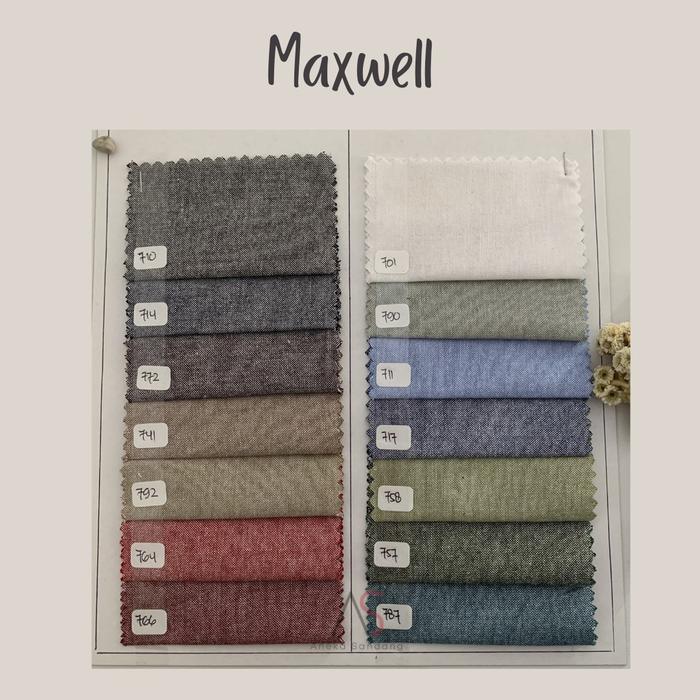 Katalog Warna kain katun Maxwell Aneka Sandang Textile