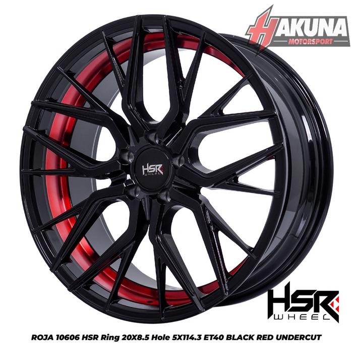 Velg Mobil R20 Model BBS HSR ROJA-10606 Ring 20 Lubang 5 Buat Mobil