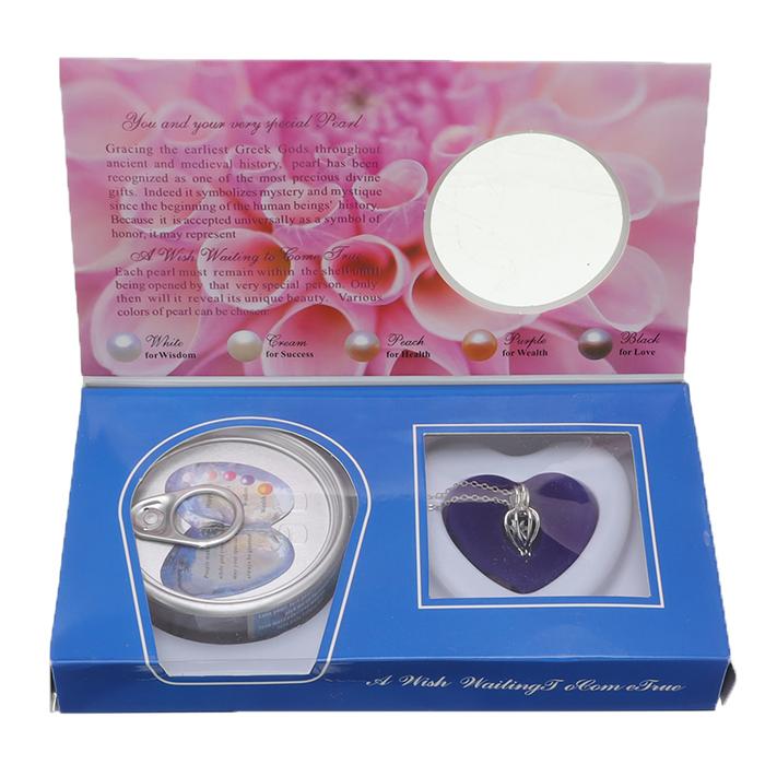 Natural Oyster Wish Pearl Jar Pendant Necklace Charm Necklace Gift Box