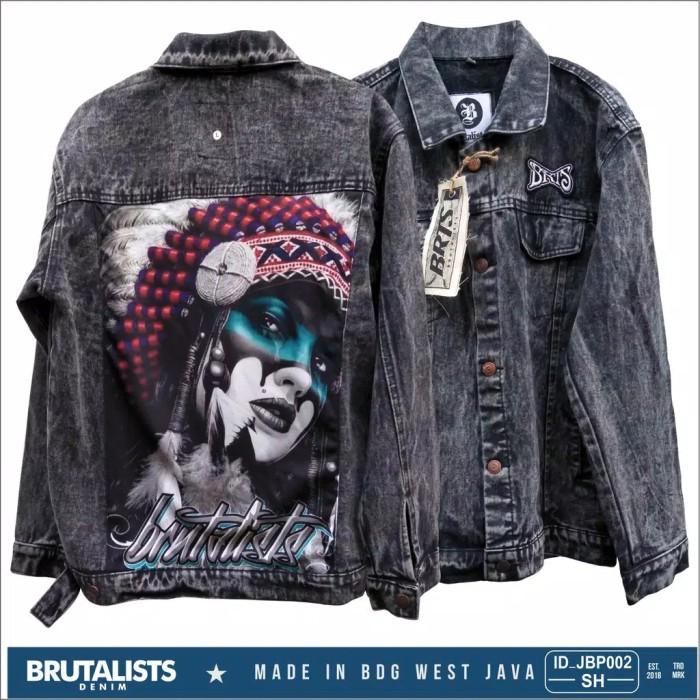 Jaket Jeans Denim Brutalists Original Printing APC Pria & Wanita