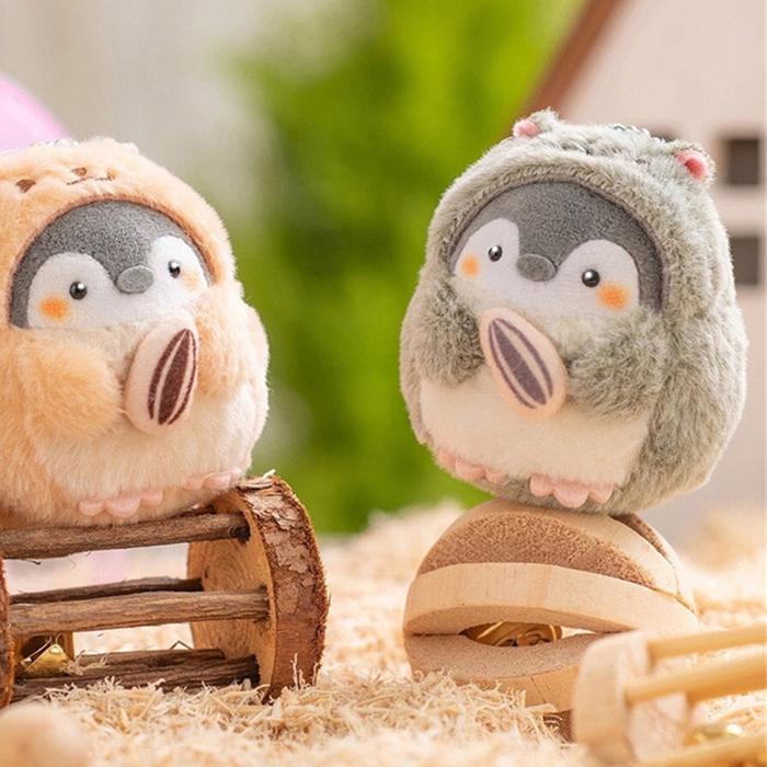 Liontin Boneka Plush Bentuk Penguin / Hamster / Melon Gaya Jepang