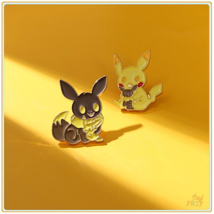 Bentuk Pikachu Dan Eevee 1pc kter Kun Doodle Untuk Aksoris Tas Ransel