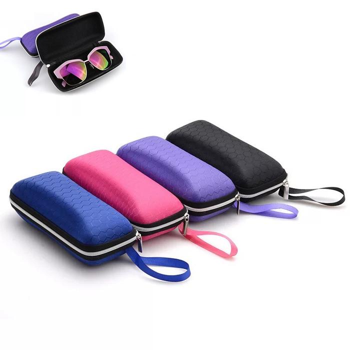 Hard Case Box Container Hitam Sunglasses Model Persegi Panjang Biru Me