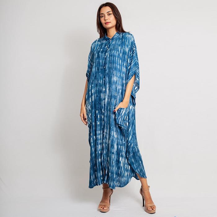 DJ705 Long Drs Shirt Be n - Nyan Biru