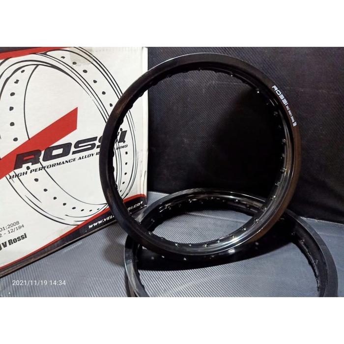 KC134 Velg Rossi Vrossi Hitam Kilap Black Glossy