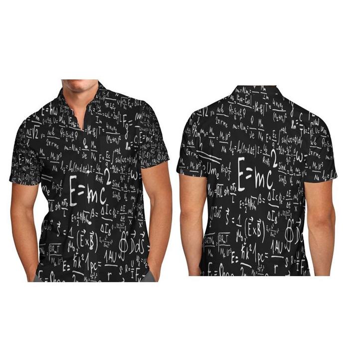 MA012 Kemeja Rumus emc2 Kemeja Motif Rumus Kimia Emc2