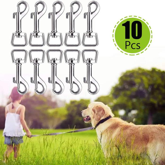 FB002 Kait Tali Anjing Bahan Stainless Steel Tahan Lama