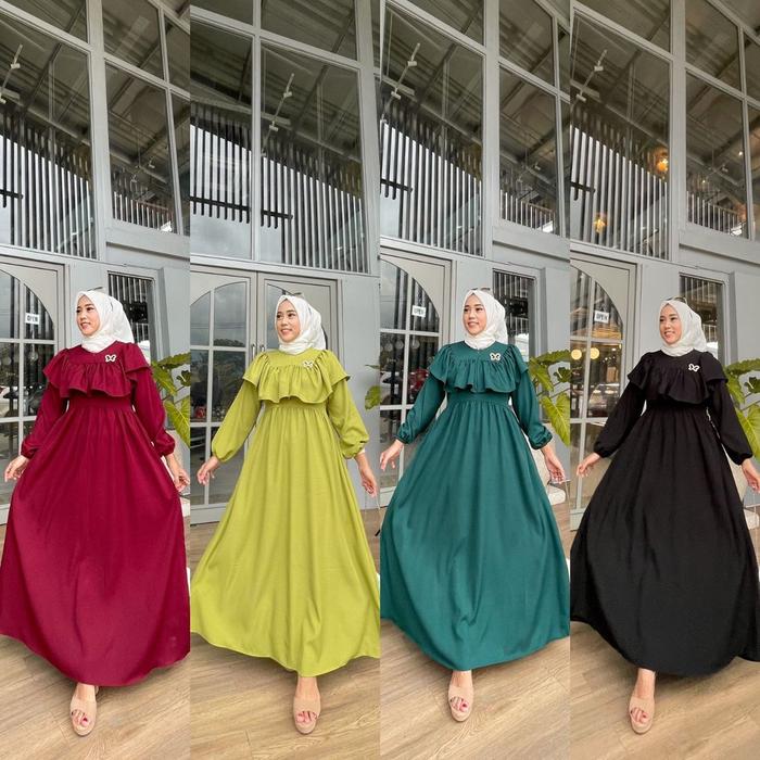 Palma Dress Baju Gamis Wanita Terbaru 2022 / Gamis Terbaru 2022
