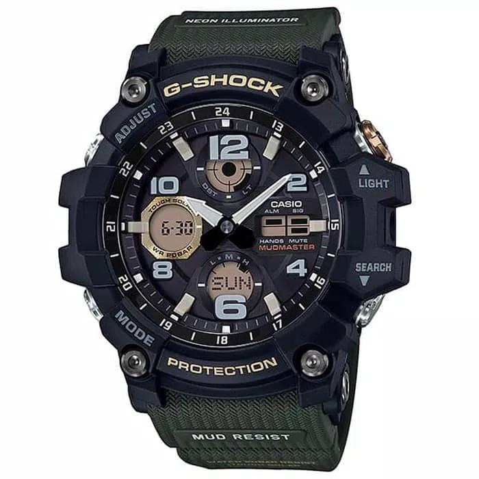 JAM TANGAN G-SHOCK Mudmaster GSG-100-1A3DR Tough Solar Army