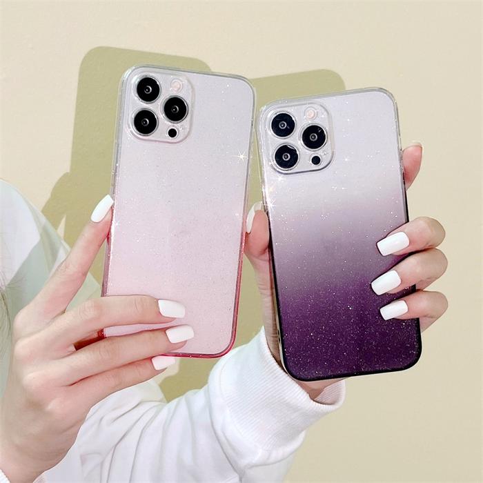 Case Pelindung Mata Bahan Kaca Warna Gradasi Transparan Untuk Iphone