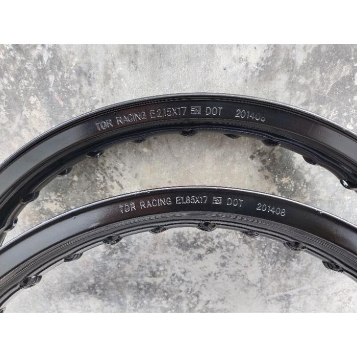 velg TDR ER SHAPE HITAM uk 185 215 R17 hole 36 bekas pakai cat baru