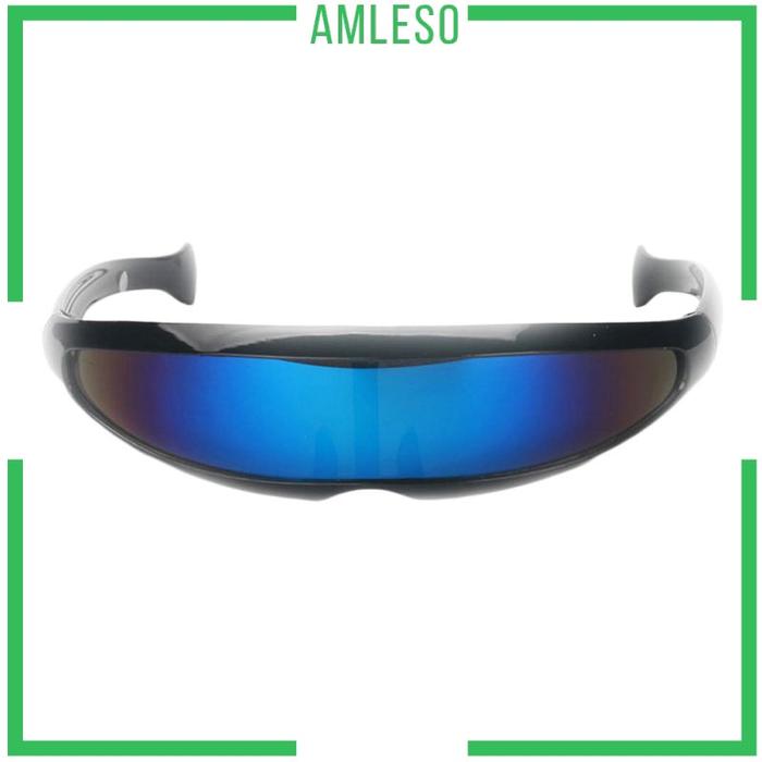 Kacamata Hitam Futuristik Anti Uv Bentuk Robot Luar Angkasa