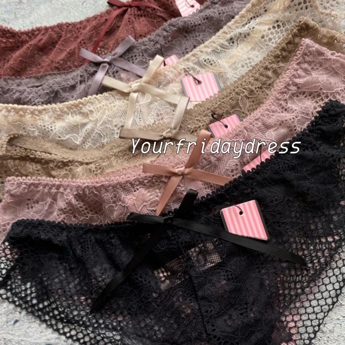 THE LACIE VICTORIA SECRET THONG FLOWER LACE PANTIES CELANA DALAM CD