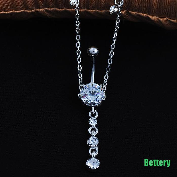 Bettery Anting Tindik Perut Pusar Rantai Pinggang Bahan Baja Untuk Wan