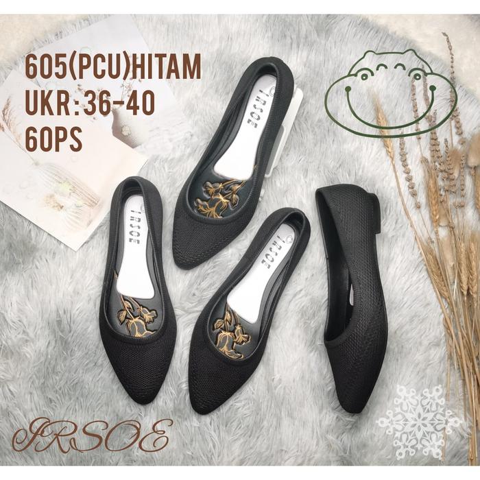 IR-605 Sepatu Kerja Wanita Jelly Karet Merek Irsoe Size 36-40