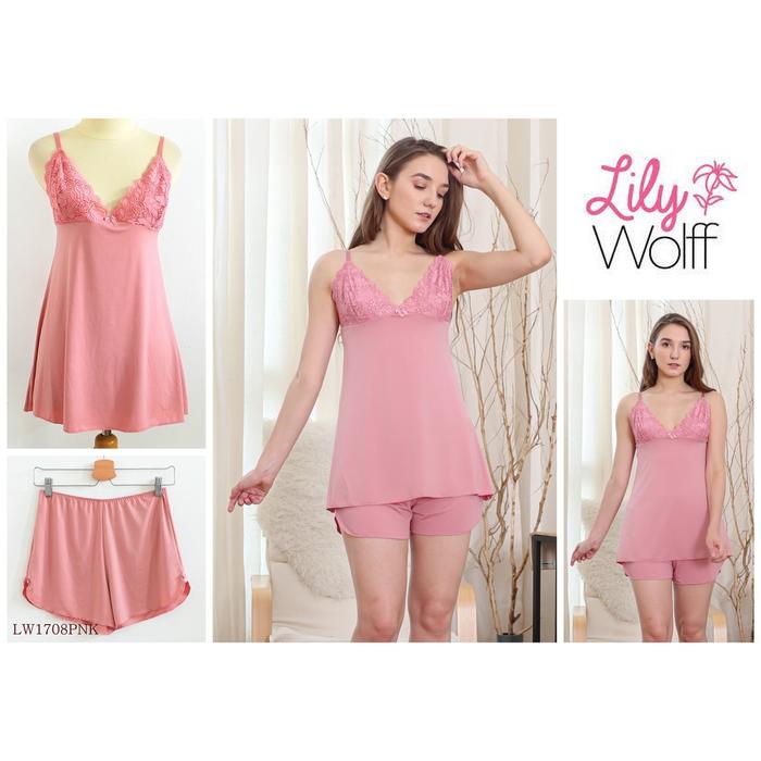 Lingerie Wanita Renda Setelan Baju Tidur Branded Underwear LILY WOLFF