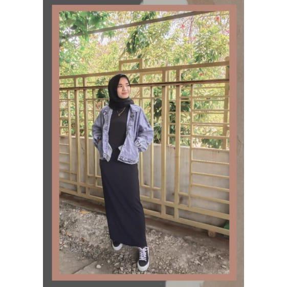 INNER DRESS RAJUT SPAN PANJANG GAMIS TANPA LENGAN
