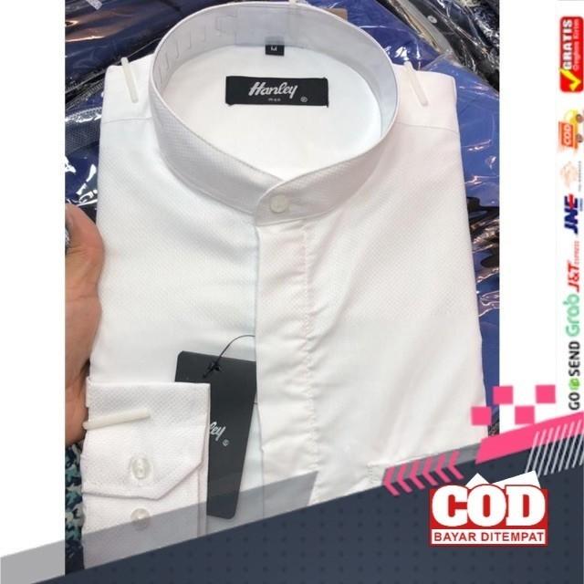 Ready banyak stok! Kemko / kemeja koko harley putih polos panjang