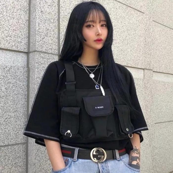 Waistbag Pria Wanita / Tas Selempang model rompi dada - ARMY WB002