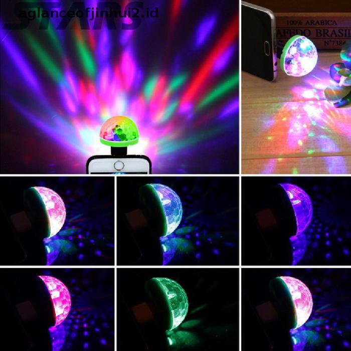 Lampu Strobo Laser Led Rgb Usb Mini Bentuk Bola Disko