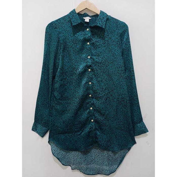 HM TUNIC SHIRT MOTIF TUNIC BAHAN SATIN HM WANITA DAN