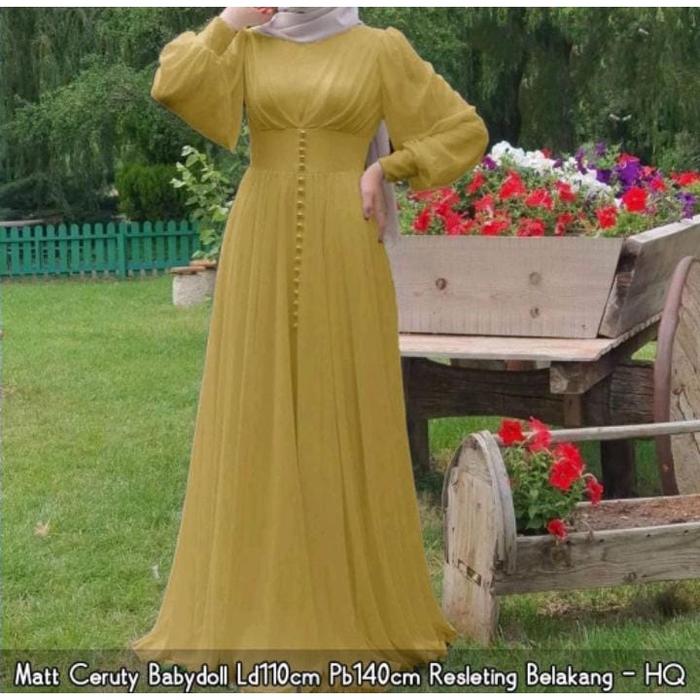 YasminDress BAHAN CERUTI BABYDOL M L XL Dress Pesta BAJU DEWASA 2021 G