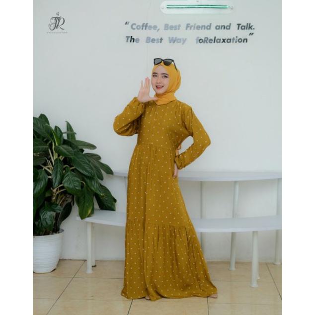 HOMEDRESS GAMIS DASTER MUSLIM SYAKILLA POLKA ORI JR ONE COLLECTION