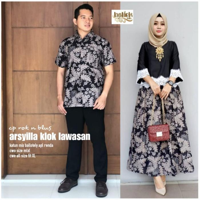 Set rok batik arsyilla klok lawasan couple