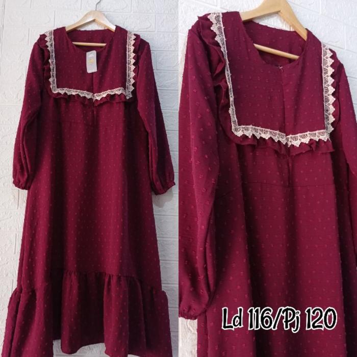 MIDI DRESS CRINKLE RUBI RUBIAH RUBY