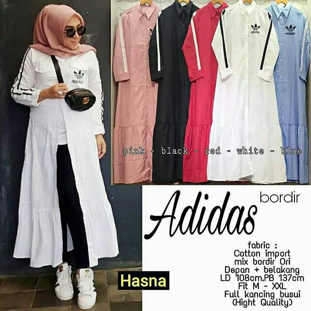 DRESS MUSLIM baju wanita gamis dress Baju fashion ADIDAS