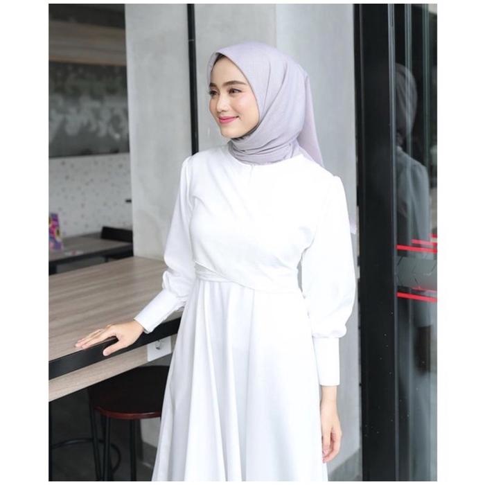 Zura Dreess Dreess Crepe Dress Raya Drees Remaja Midi