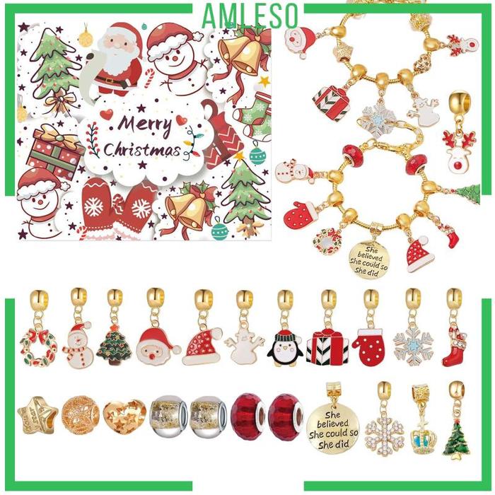 Kit Membuat Gelang Kalendar Natal DIY Untuk Anak Perempuan