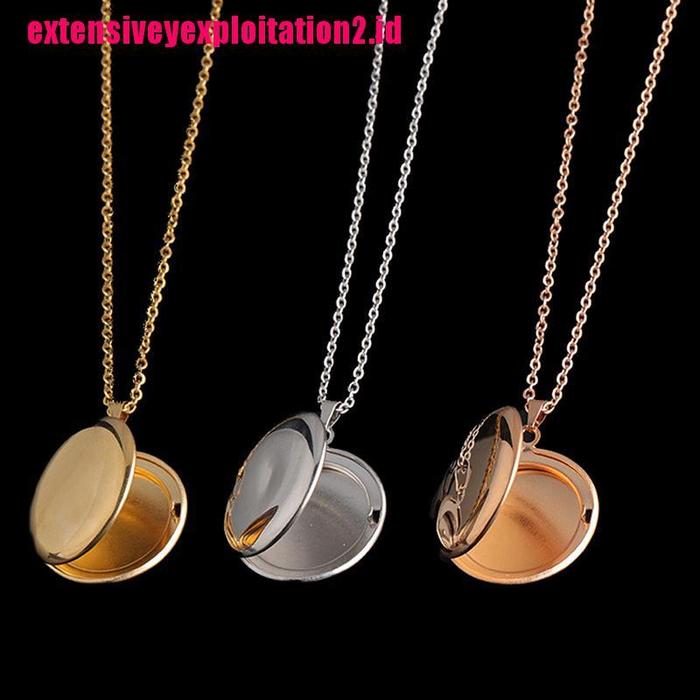 WB277 Kalung Rantai Loket Foto Bahan Stainless Steel 3 War Untuk Perhi