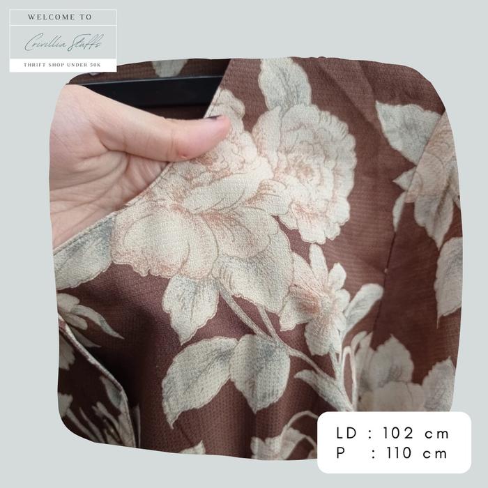 New Thrift Dress Sifon Motif Bunga-bunga