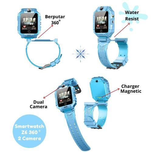 [COD] Z6 waterproof Kids Dual Camera 360 Derajat SmartWatch Anak