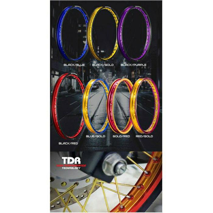 velg TDR W SHAPE Two tone 140,160,185 ring 17 (harga 1 pcs)ORIGINAL