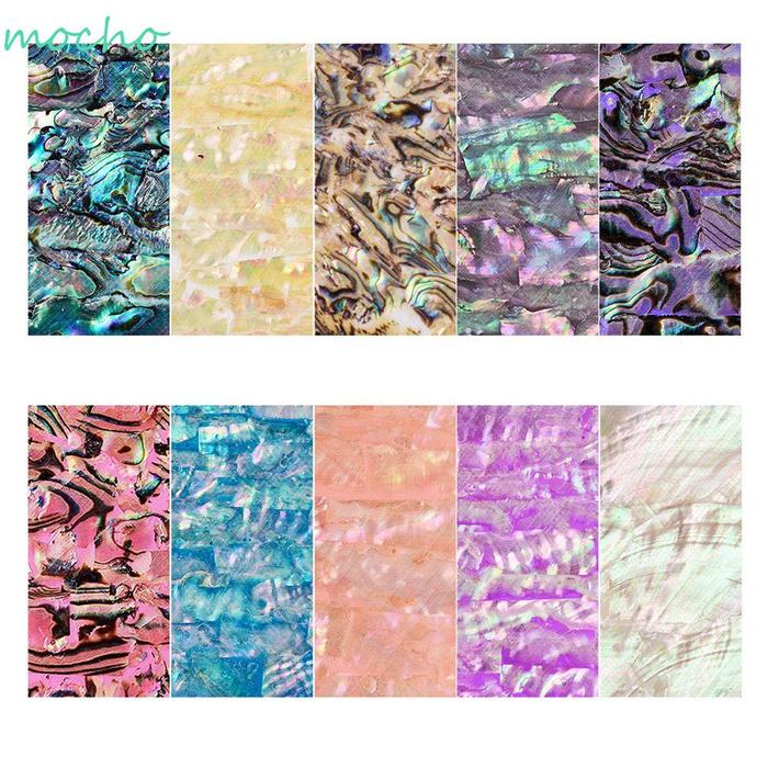 1 Pc Stiker Kuku 3D Motif Kerang Abalone Warna Gradasi Untuk Dekorasi