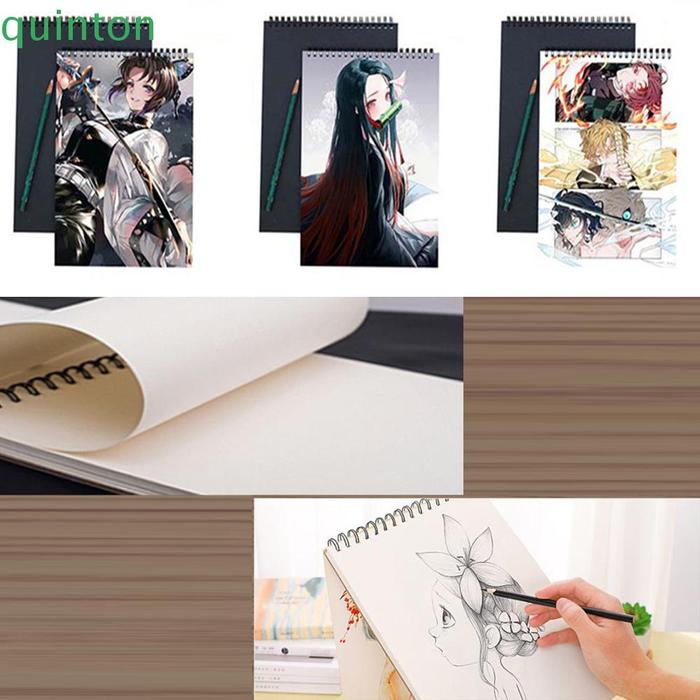 Buku Sketsa Gambar Anime Demon Slayer Ukuran A4 Untuk Anak