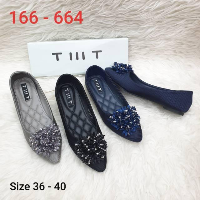 Dijual Sepatu Flat TIIIT Bunga 166-664 Size36-40 Limited