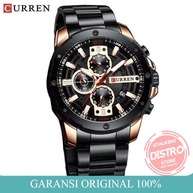 Jam Tangan Pria CURREN 8336 Jam Analog Stainles Steel Chronograp Aktif