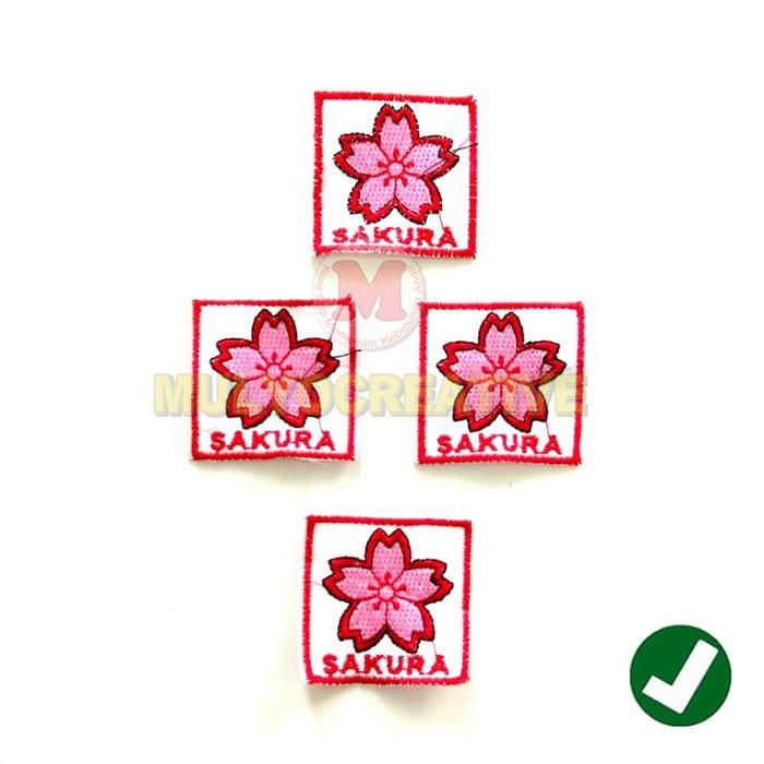 promo Regu Pramuka Bordir Bunga 10pcs Sakura - Tanda Lamg murah